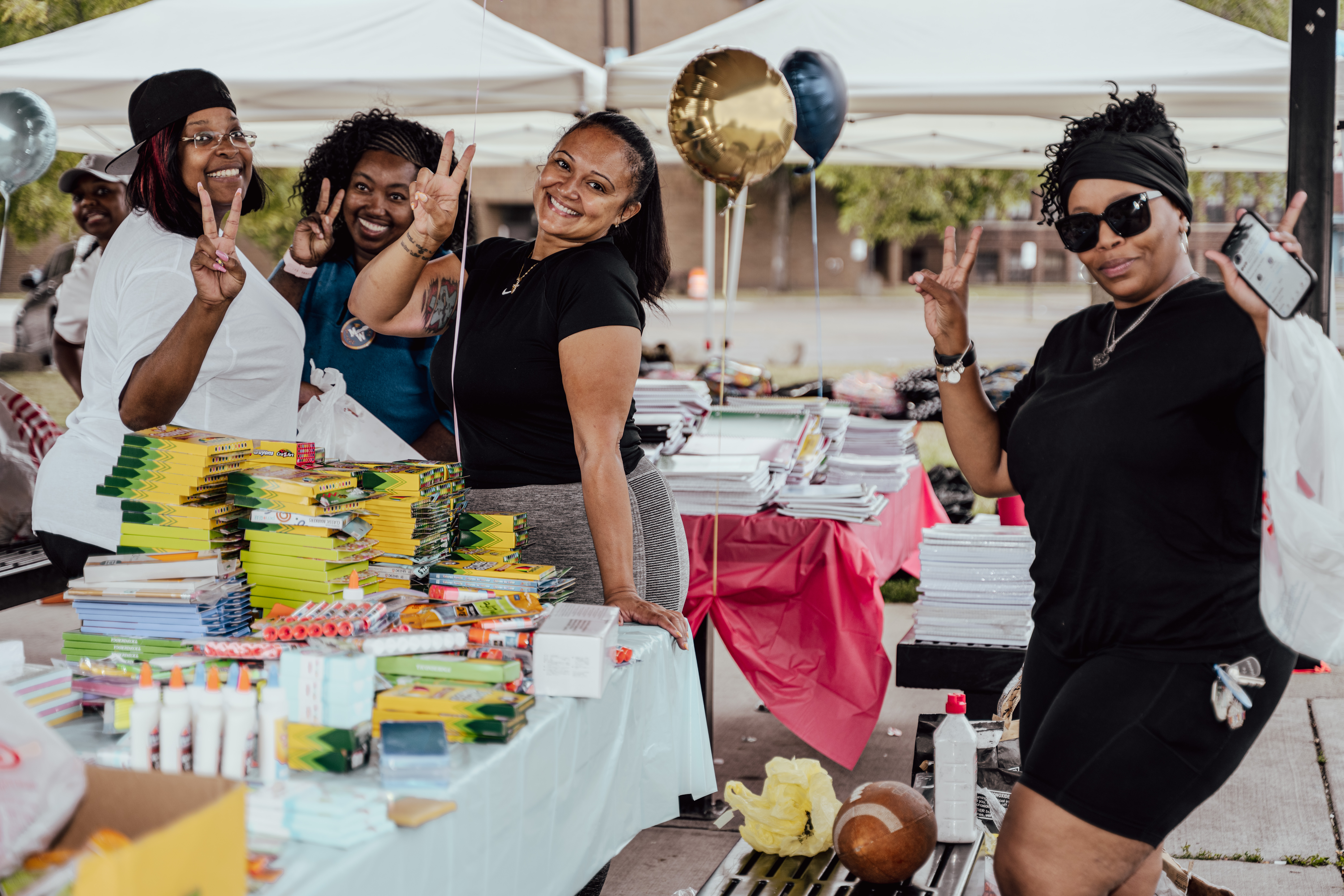 Volunteers and community members at The Drell Legacy Foundation 2026 Back-to-School Drive