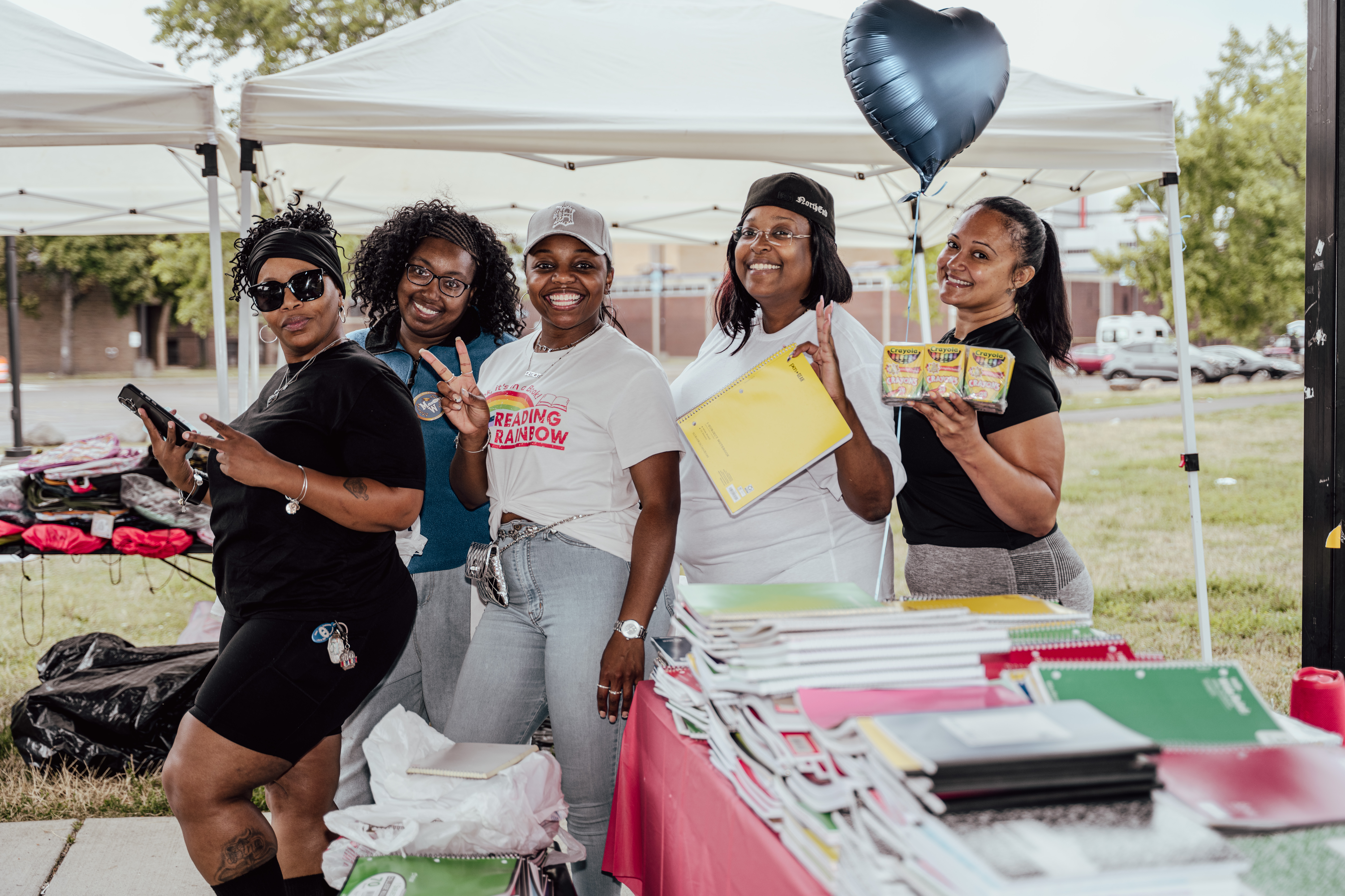 Community members at the 2026 Back-to-School Drive in Detroit